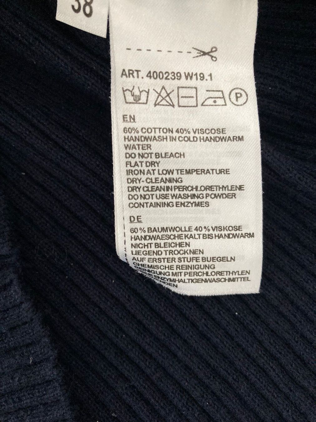 Repeat Maglioni & Felpe: REPEAT Rundhalspullover, Gr. 38, Baumwolle/Viskose, Navy – Usato da Zürich venduto da einefreude 5
