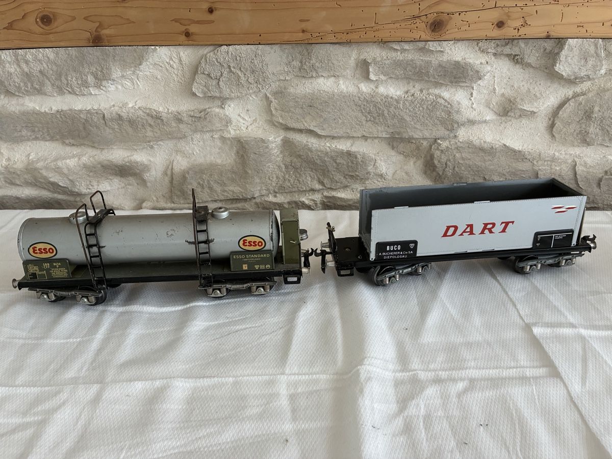 Buco Modellini di ferrovie: Güterwagen Set gemischt Buco – Usato da Buchs AG venduto da sasami01 2