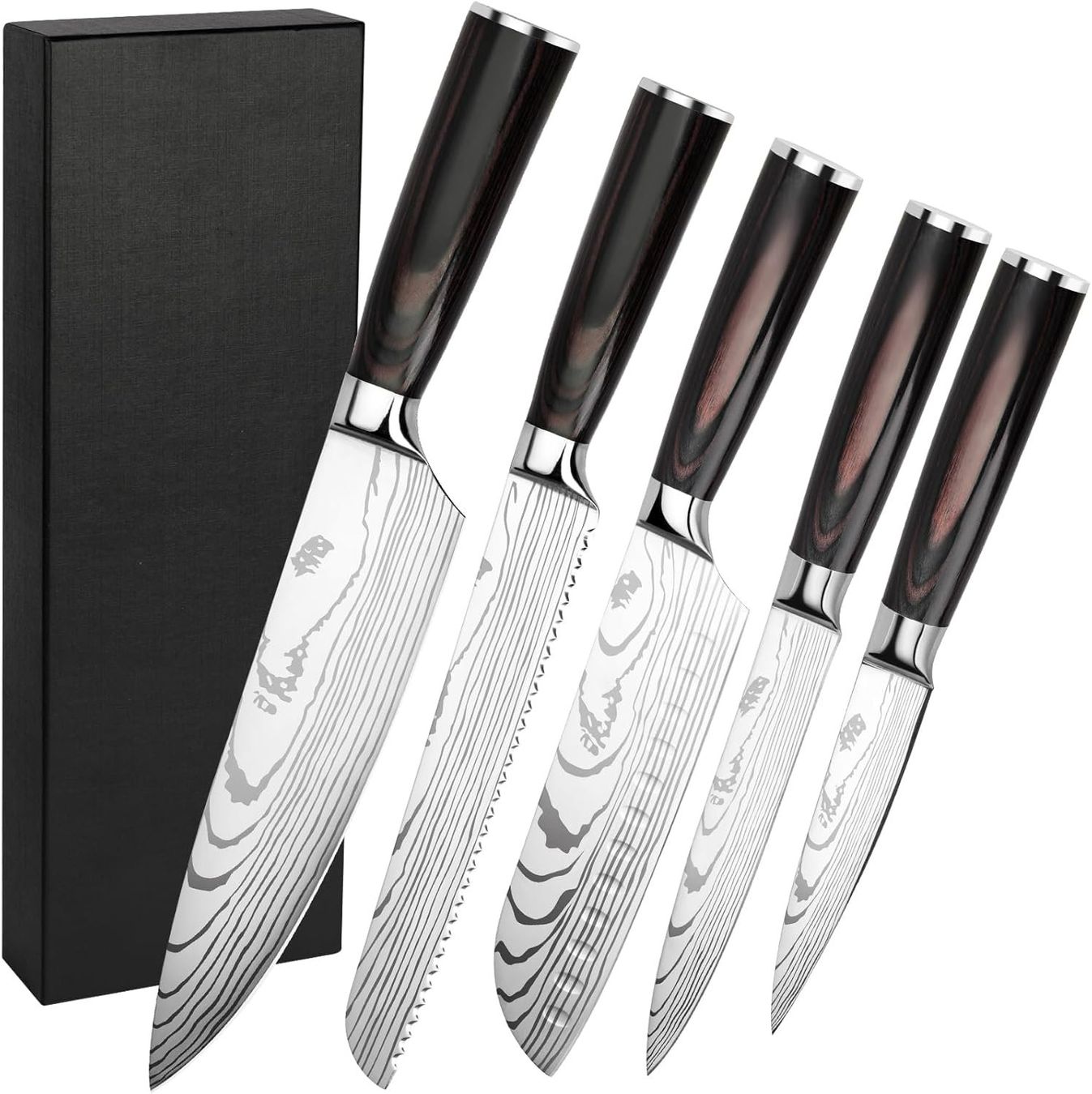 Coltelli: Messerset 5-teilig Edelstahl Küchenmesser Set – Nuovo e nell'imballaggio originale da Dietikon venduto da Abverkauf10