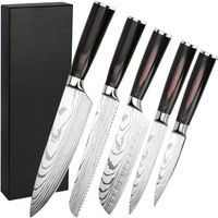 Messerset 5-teilig Edelstahl Küchenmesser Set