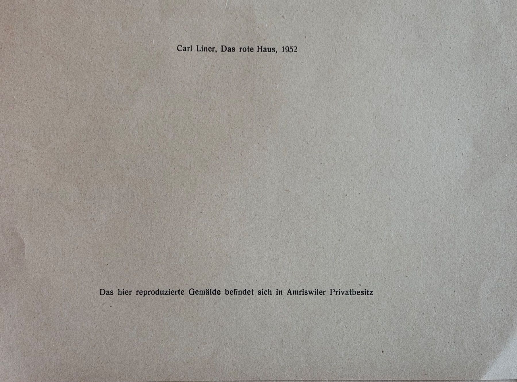 Cartoline postali: Carl Liner, Das rote Haus (1952), Offsetlitho – Usato da Frauenfeld venduto da Merk52 1