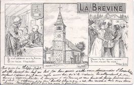 LA BREVINE, carte Oscar Huguenin