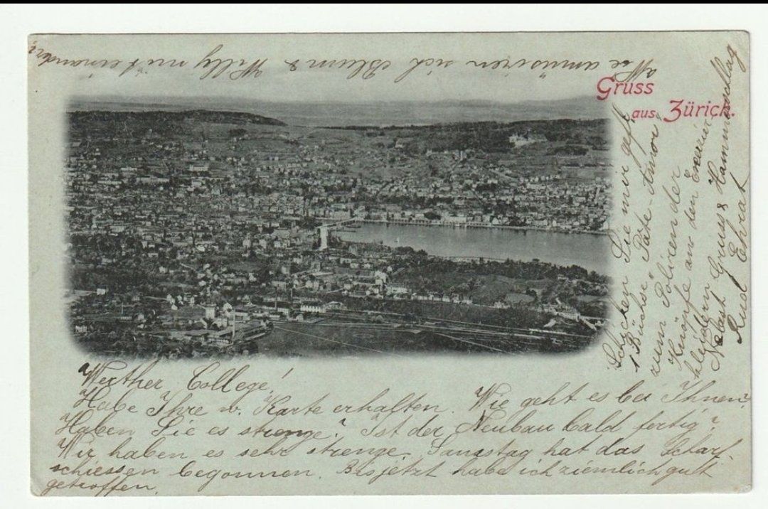 Ansichtskarten: AK 1900, Zürich mit Grüss – Gebraucht aus St. Gallen von Ricardo_Deals