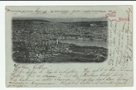 AK 1900, Zürich mit Grüss