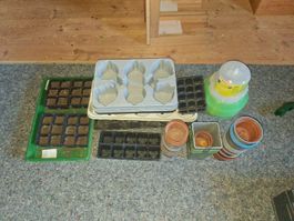 Anzuchtschalen und -Töpfe, diverse Grössen