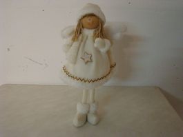 Deko Engel Figur weiss mit Stern Weihnachten gebraucht
