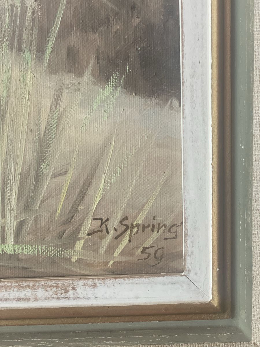 Dipinti: Tableau K. Spring 1959, Scène champêtre – Usato da Chénens venduto da krengikreng 1