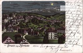 1900 AK Gruss aus Herisau - Topmondscheinkarte