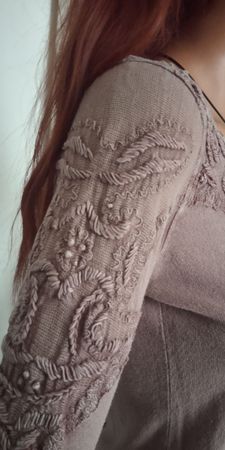 Boho Shirt mit Stickereien Free People XS zu Nile Odd Molly