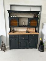Küchenbuffet Schrank Vitrine Landhaus shabby schwarz börnies