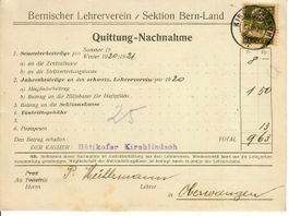 PK, Kirchlindach 1920 nach Oberwangen b. Bern