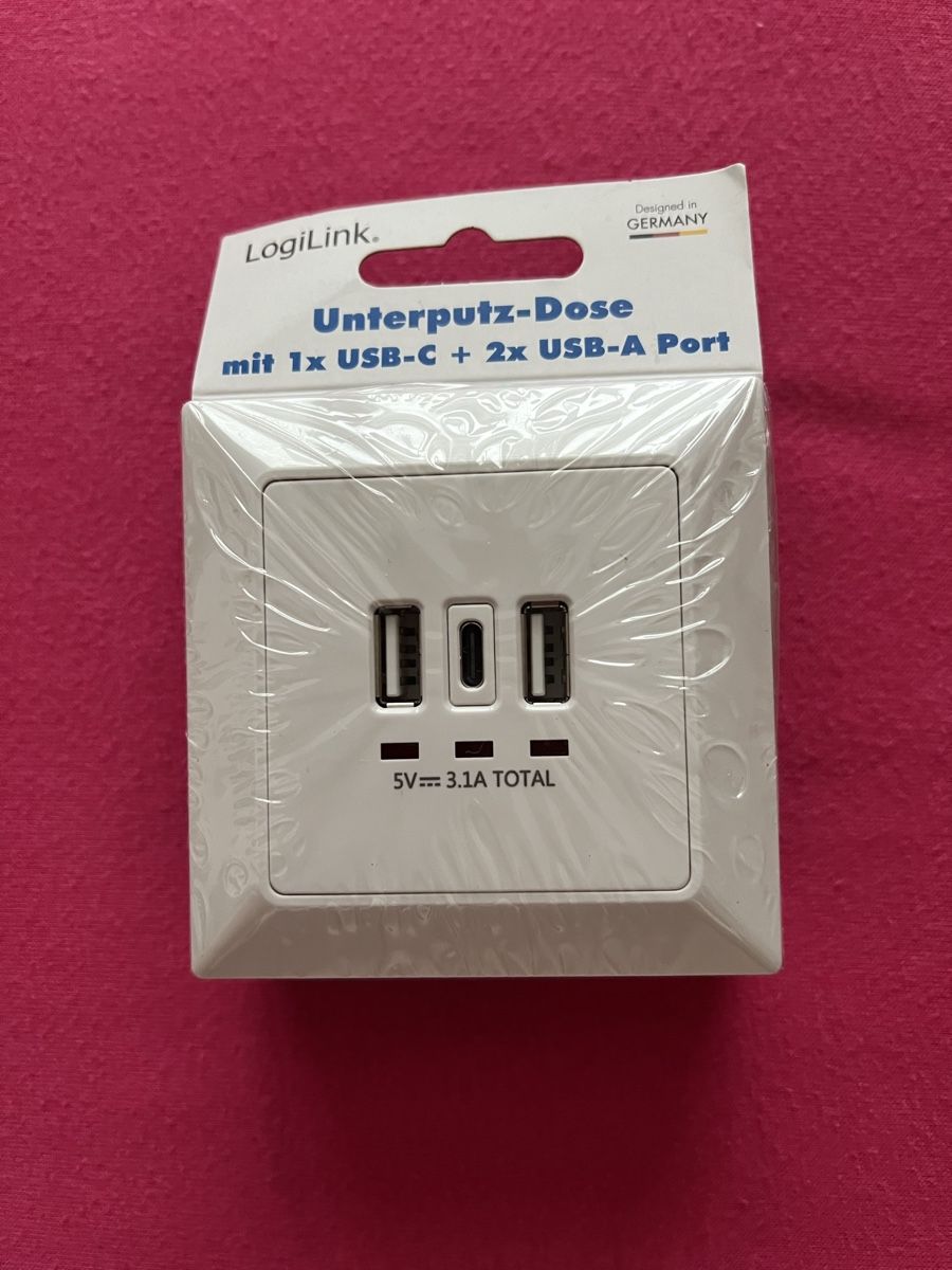 Spine: Unterputz-Dose mit 1xUSB-C+2xUSB-A Port – Nuovo e nell'imballaggio originale da Basel venduto da veralt