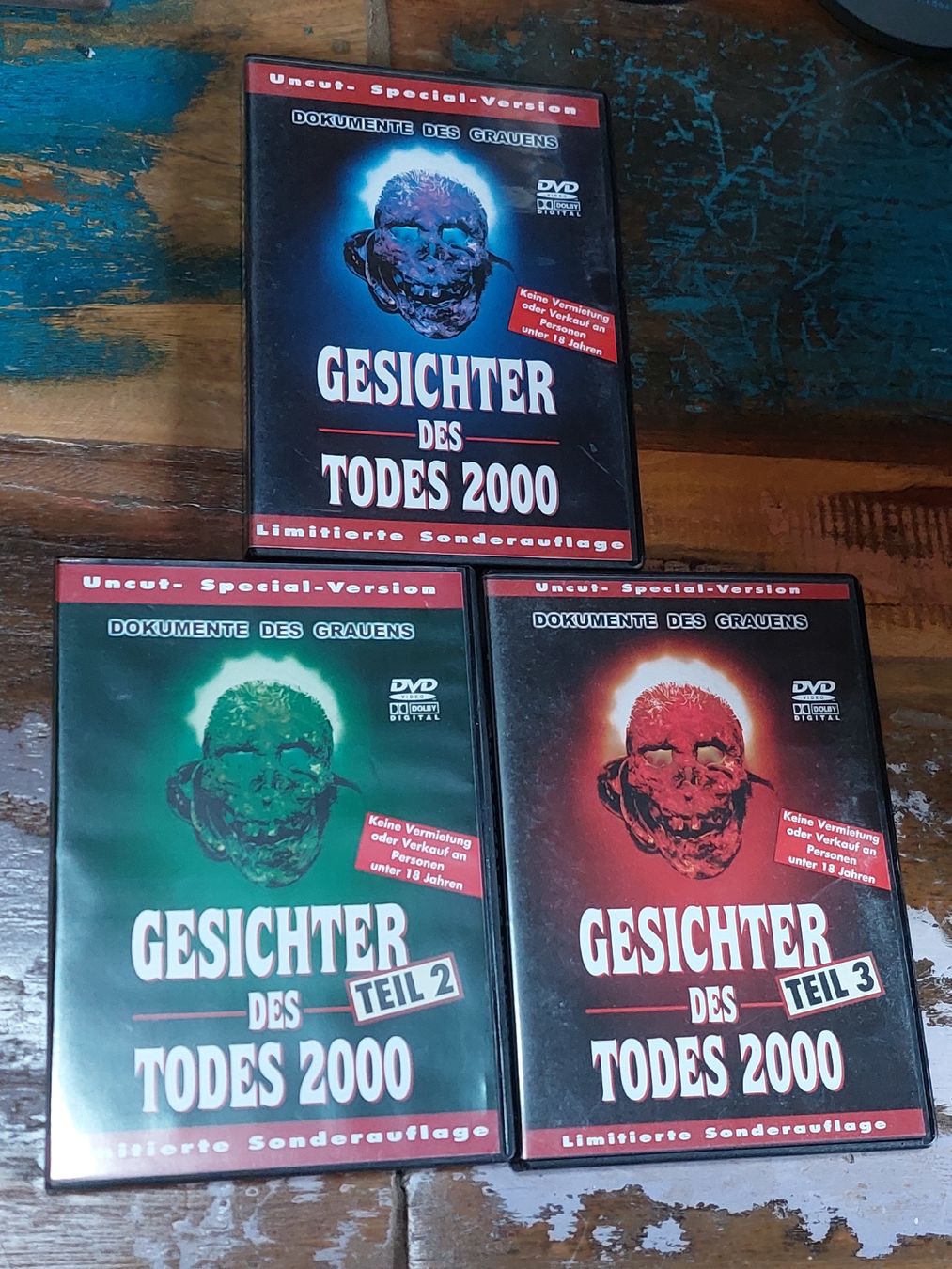 Alle DVDs: Gesichter Des Todes 2000, 3 DVD Shockumentary kompl. Mondo – Gebraucht aus Winterthur von Belzarek
