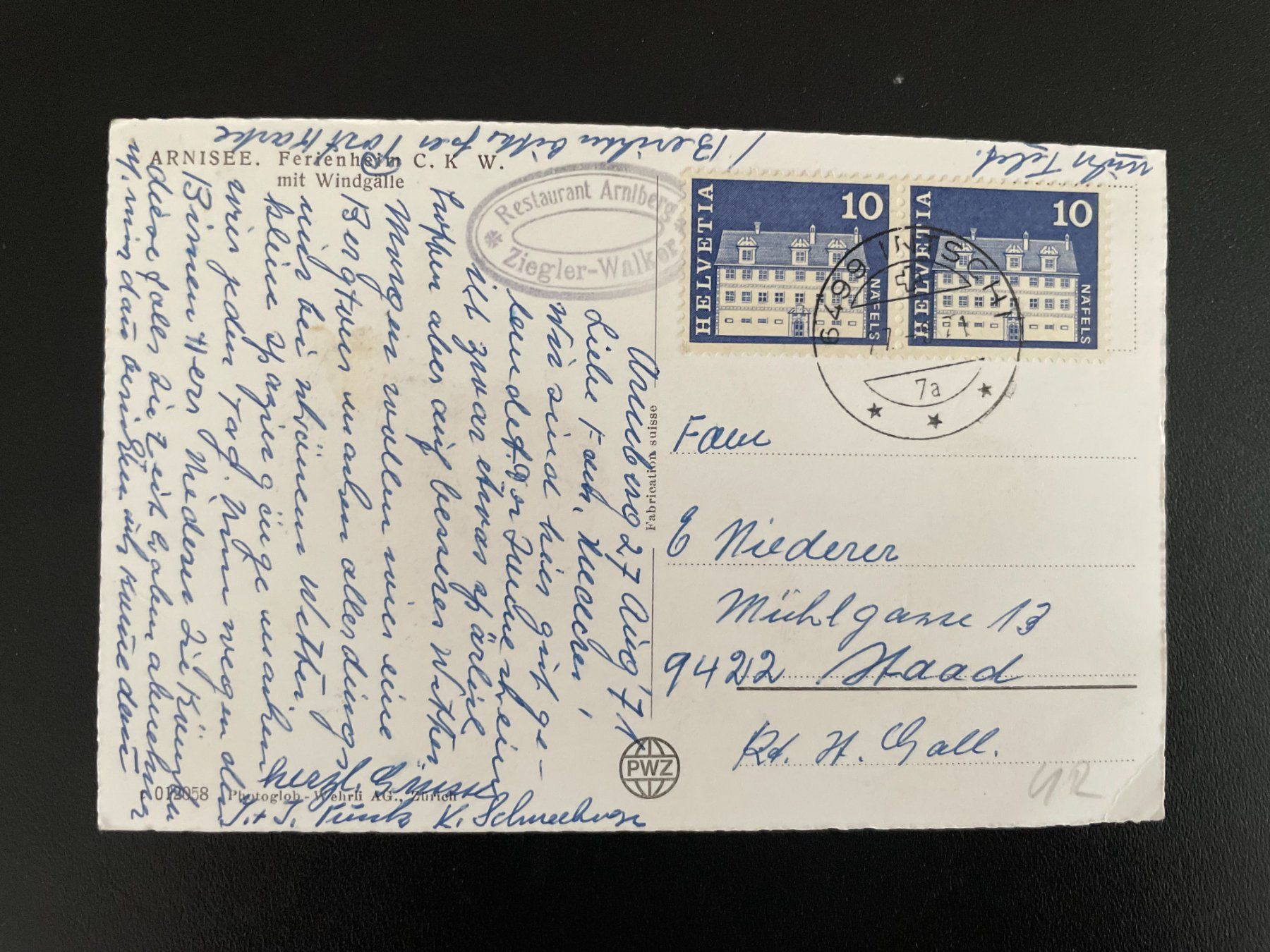 Cartoline postali: AK UR Arnisee, Ferienheim mit Windgälle – Usato da Thal venduto da Danny82 1