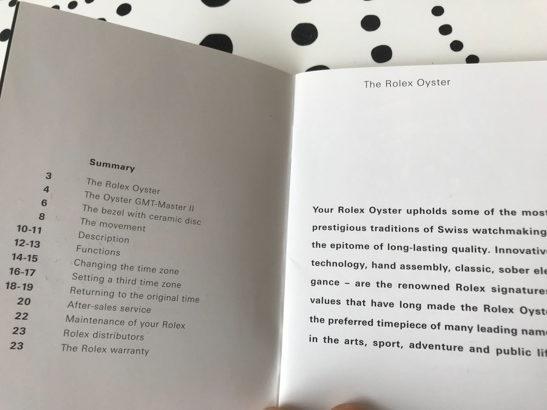 Documenti: ROLEX GMT-MASTER II - OPERATING INSTRUCTIONS - 2.2009 ENG ! – Usato da Epalinges venduto da dream-watch 1
