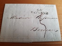 FR-Vorphila Brief Bayonne 64 von 1823 Zustand gem. Bilder