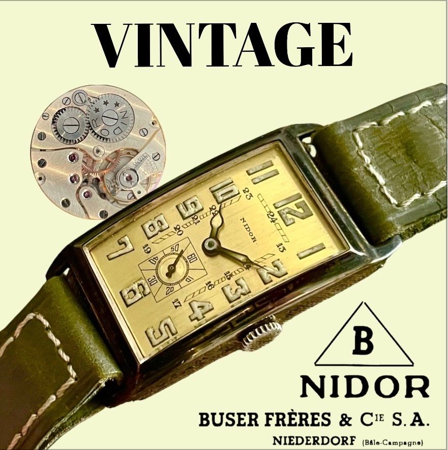 Swiss Orologi: Buser-Nidor Swiss Vintage Uhr – Usato da lyss venduto da Uhrenparadies