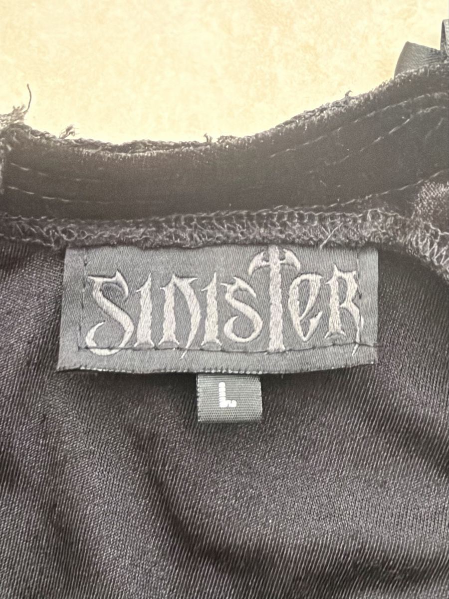 Schwarzes Gothic-Korsett-Top von Sinister - Grösse L (Gebraucht) in ...
