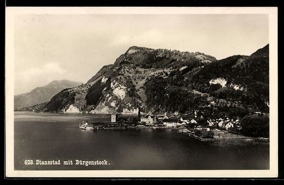 Cartoline postali: AK Stansstad, Mit Bürgenstock – Usato da Berlin venduto da bartko-reher