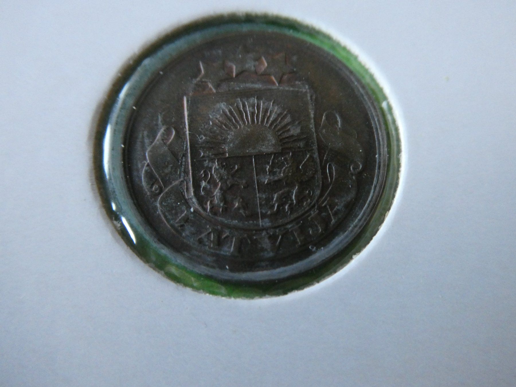 Tutti le monete: Lettland 1922, 2 Santim   stgl – Usato da Hinterforst venduto da Rohusri 1