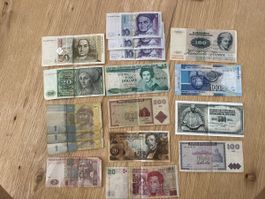 Alte internationale Banknoten – Sammlerkonvolut (verschieden