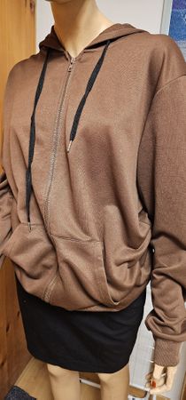 Braune jacke gr.M mit Kapuzze + mini Rock gr.38