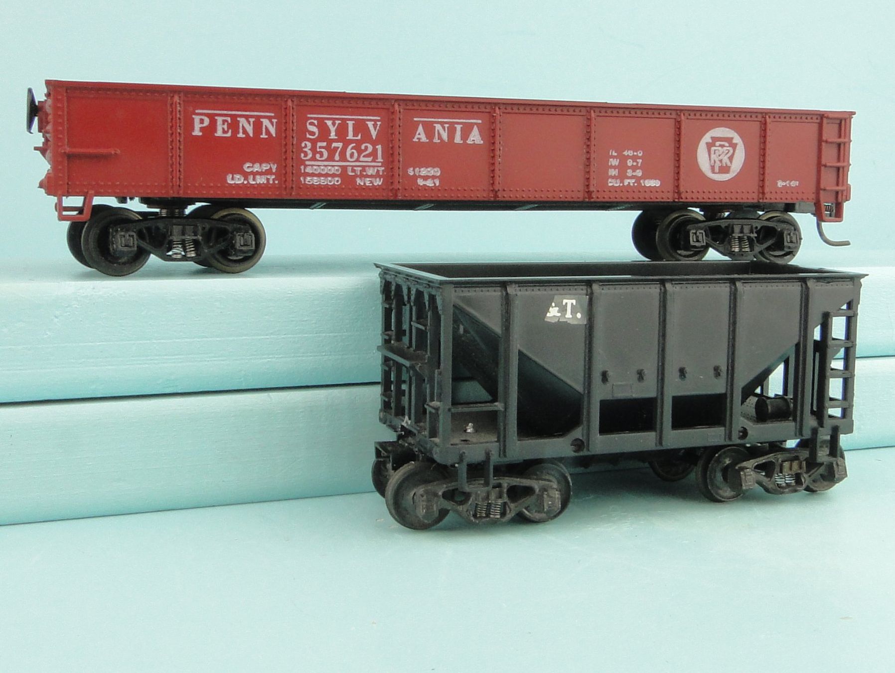 Modellini di ferrovie: Athearn 2 X US Wagen, gefederte Drehgest. – Usato da Bülach venduto da cann11
