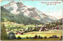 GSTEIG b./S. mit Oldenhorn 3133 m Mtr.è.M. ca. 1910 (BE)