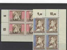 DEUTSCHES REICH 1942 ** POSTVEREIN 4 ER BL. BOGENRAND