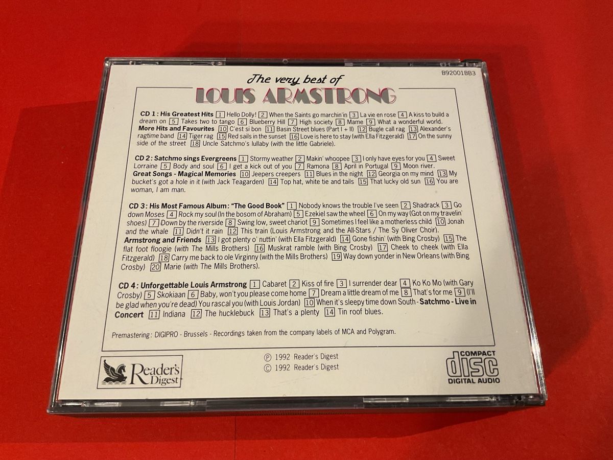 CD: Reader's Digest Louis Armstrong Collector's Edition 4-CD Set – Usato da Steinach venduto da Quarkie 3