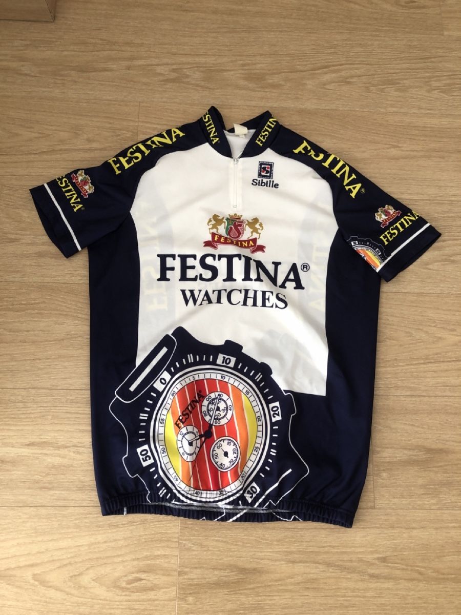 Maillot De Cyclisme Festina Sibille - Taille L - Occasion