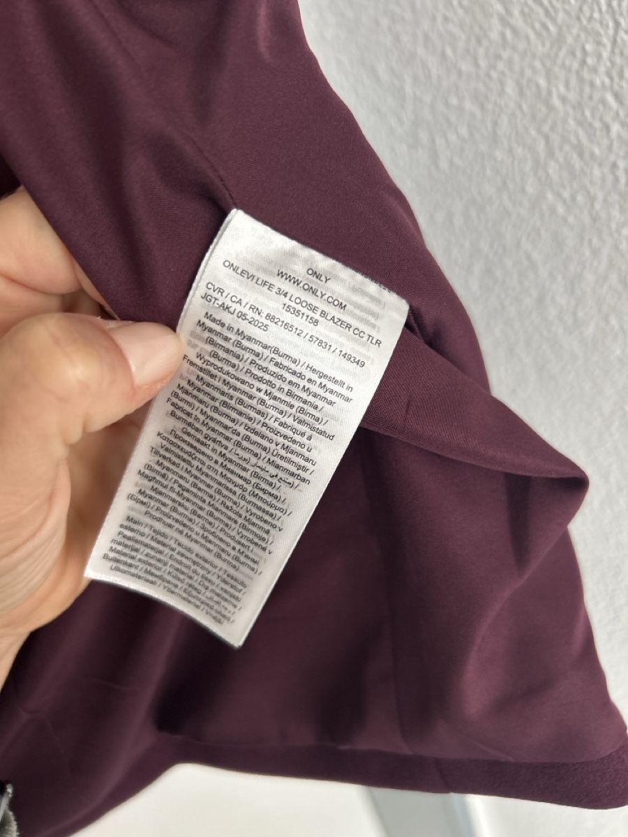 Only Jacken: Blazer von Only, Grösse 38, winetasting – Neu (gemäss Beschreibung) aus Erlinsbach SO von hallon_ils_9 3