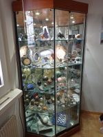 Vitrinenschrank Eckvitrine Glas mit Beleuchtung mit kl Riss