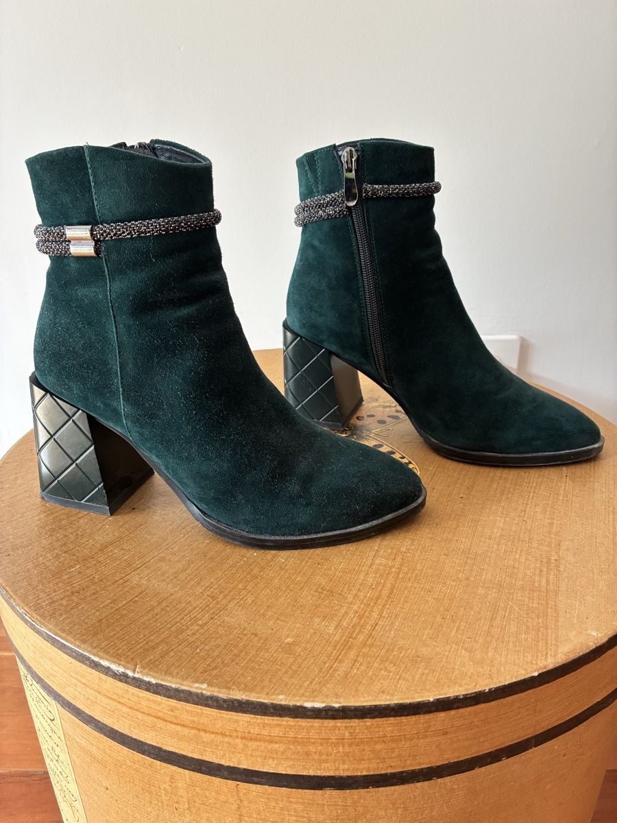 Scarpe da donna: Bottines verte daim T36 – Nuovo (secondo la descrizione) da Nyon venduto da Sotara