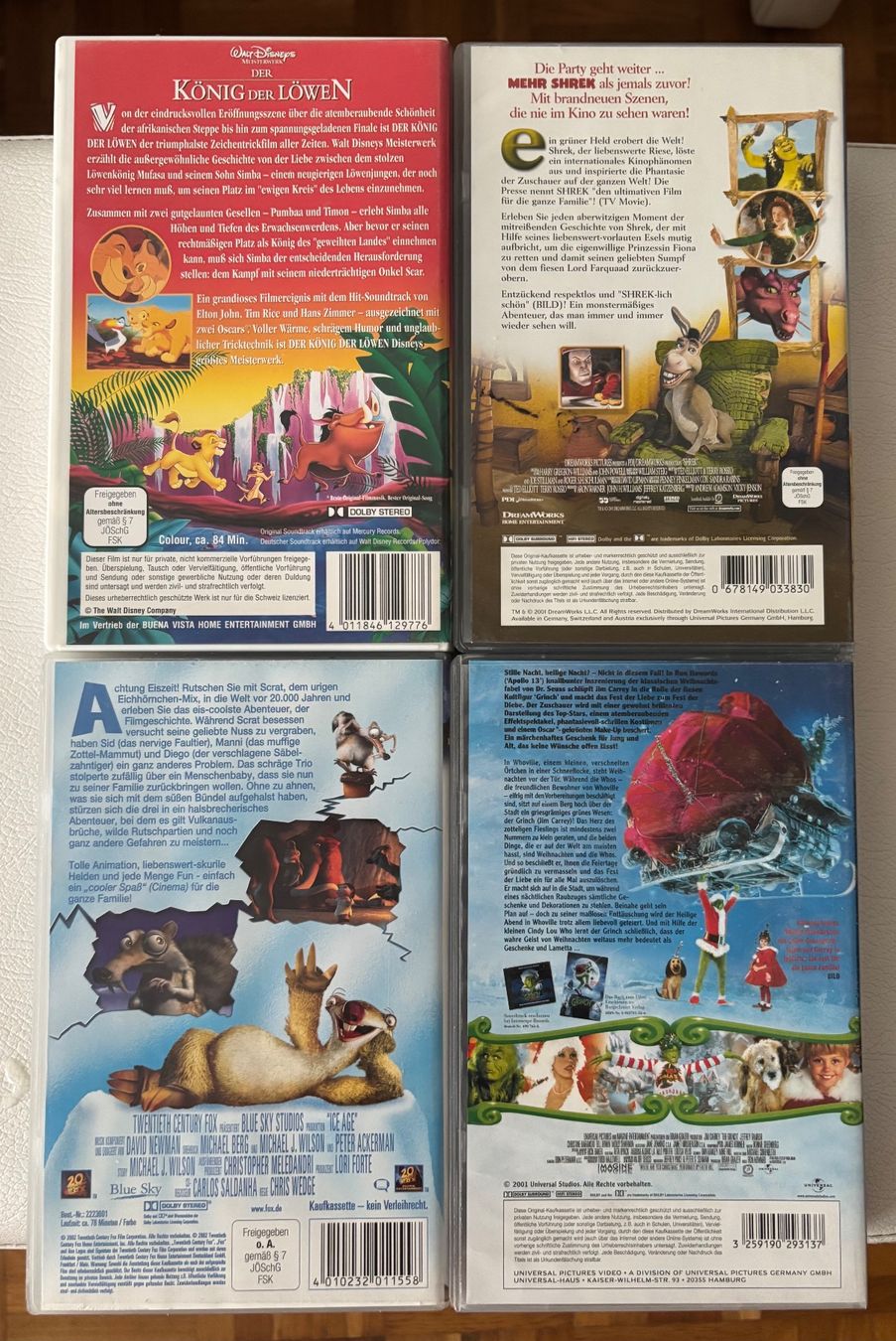 Alle VHS: Video - Kassetten / 4 Stk. – Gebraucht aus Buchs AG von Roger-iO 1
