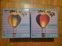 Solar Herz Heissluftballon mit LED und Solarfunktion neu
