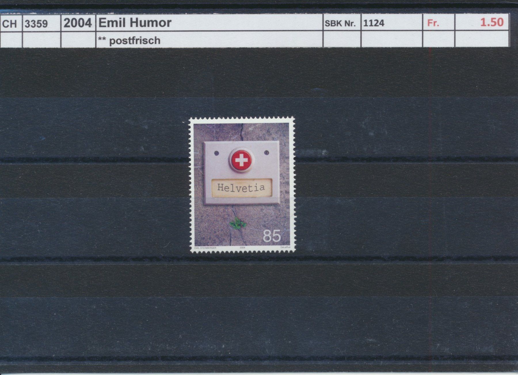 Tutti i francobolli: 2004 "Emil Humor", ** postfrisch – Nuovo (secondo la descrizione) da Winterthur venduto da Zupogeru