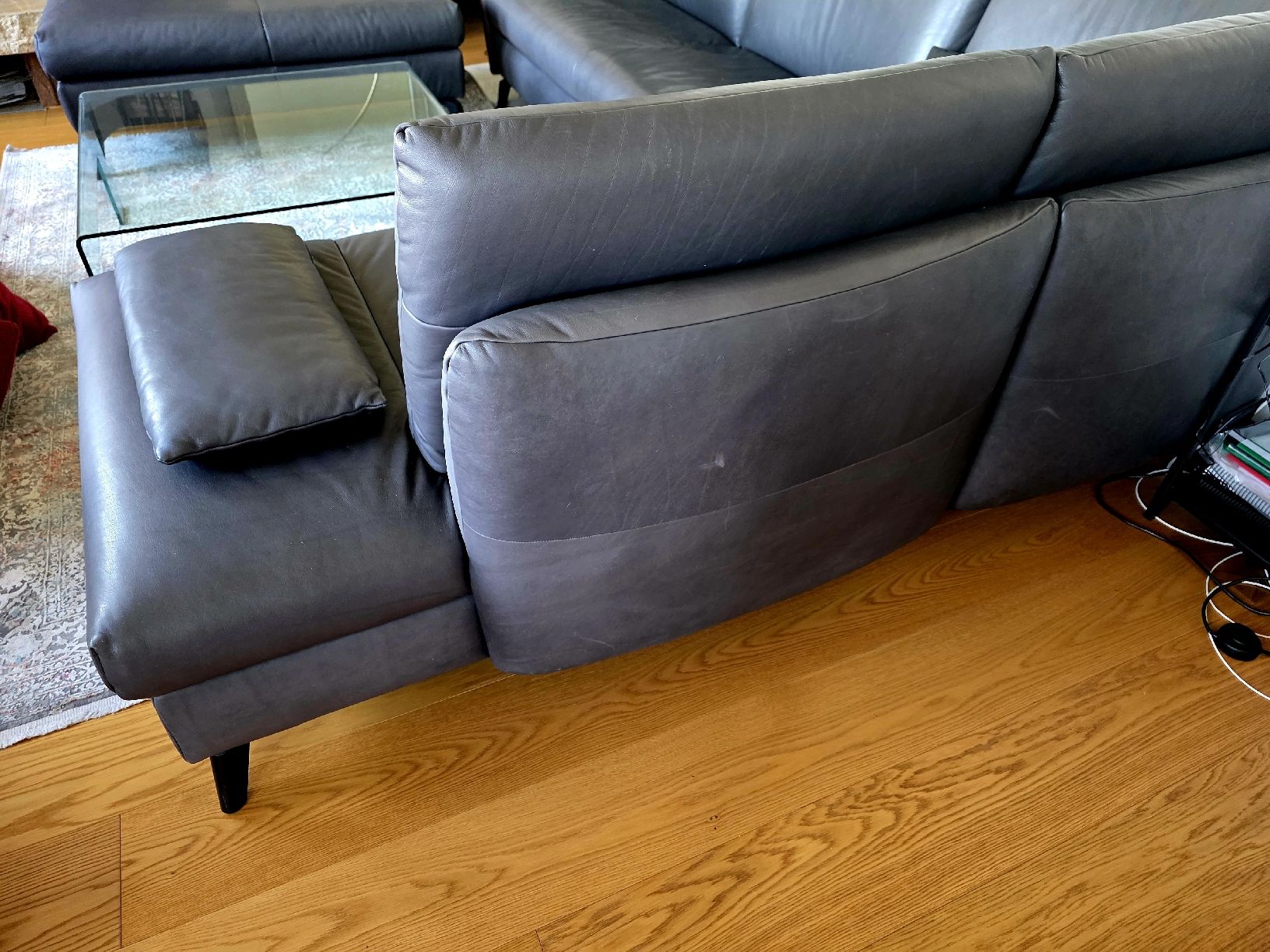 Sofas: Eckpolstergruppe Echtleder anthrazit – Gebraucht aus Basel von hummel03 2