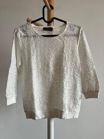 Weisser Sommer Pullover 34 XS