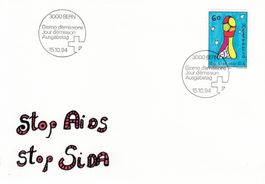 1994 Stop Aids Stop Sida FDC