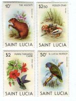 Briefmarken "Vögel & Tiere". St. Lucia.