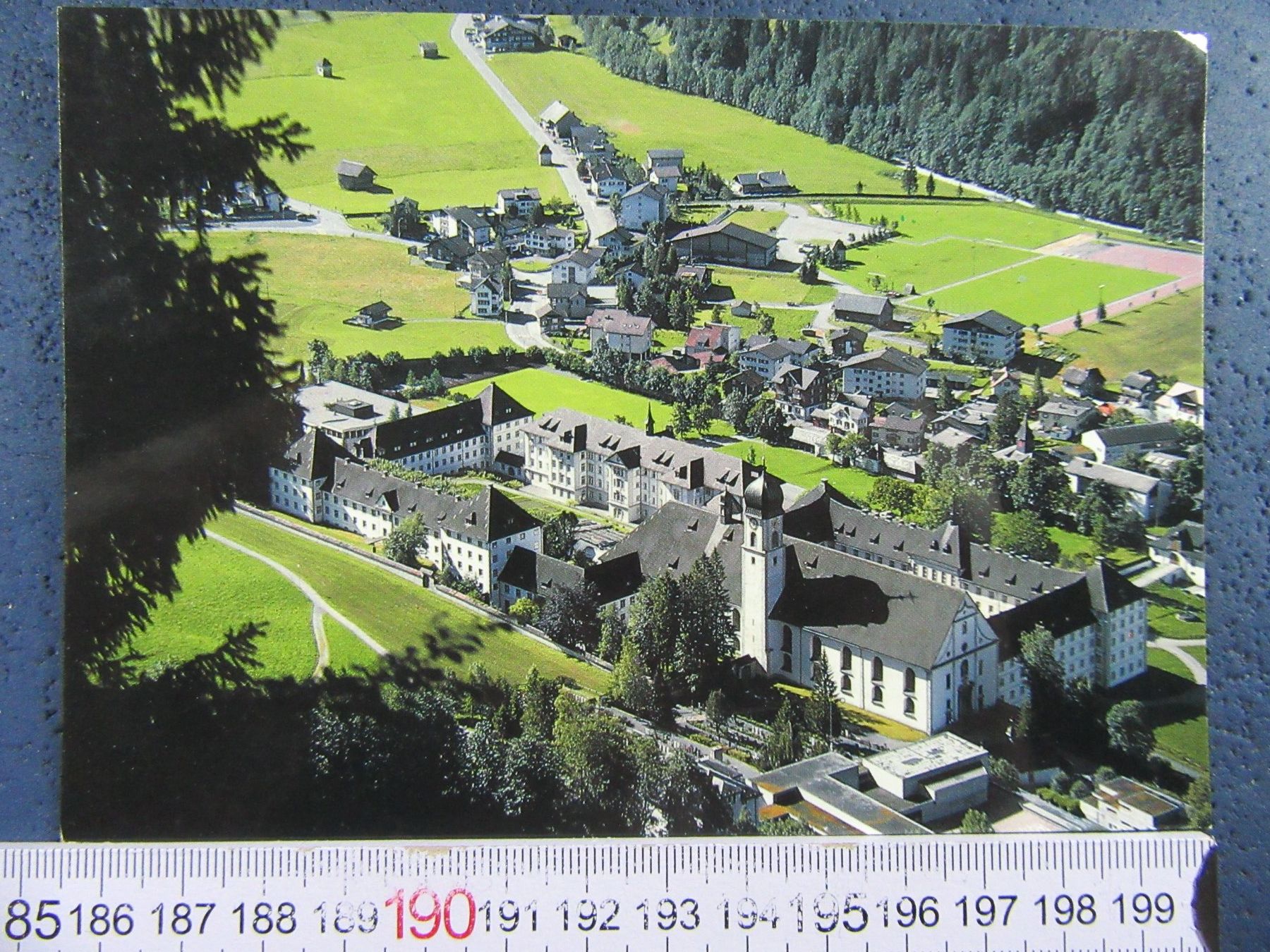 Ansichtskarten: ENGELBERG KLOSTER LUFTBILD AK ONW – Gebraucht aus Ettingen von Hausi4711
