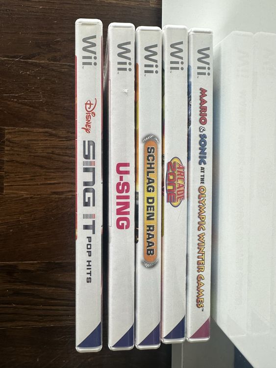 Nintendo Jeux: 5 Wii Spiele: Mario & Sonic, Schlag den Raab – D'occasion à Villmergen par mel_5ywd 5