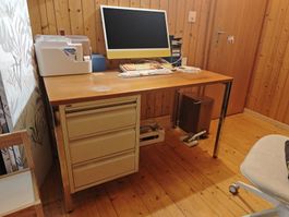 LISTA Schreibtisch Werkbank mit Schubladencontainer
