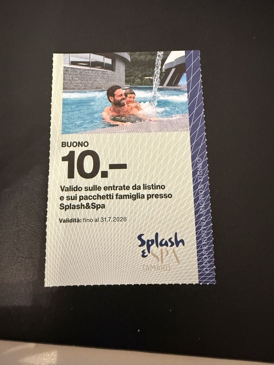 Buoni: Gutschein 10fr Splash e spa – Nuovo (secondo la descrizione) da Claro venduto da KarinS84