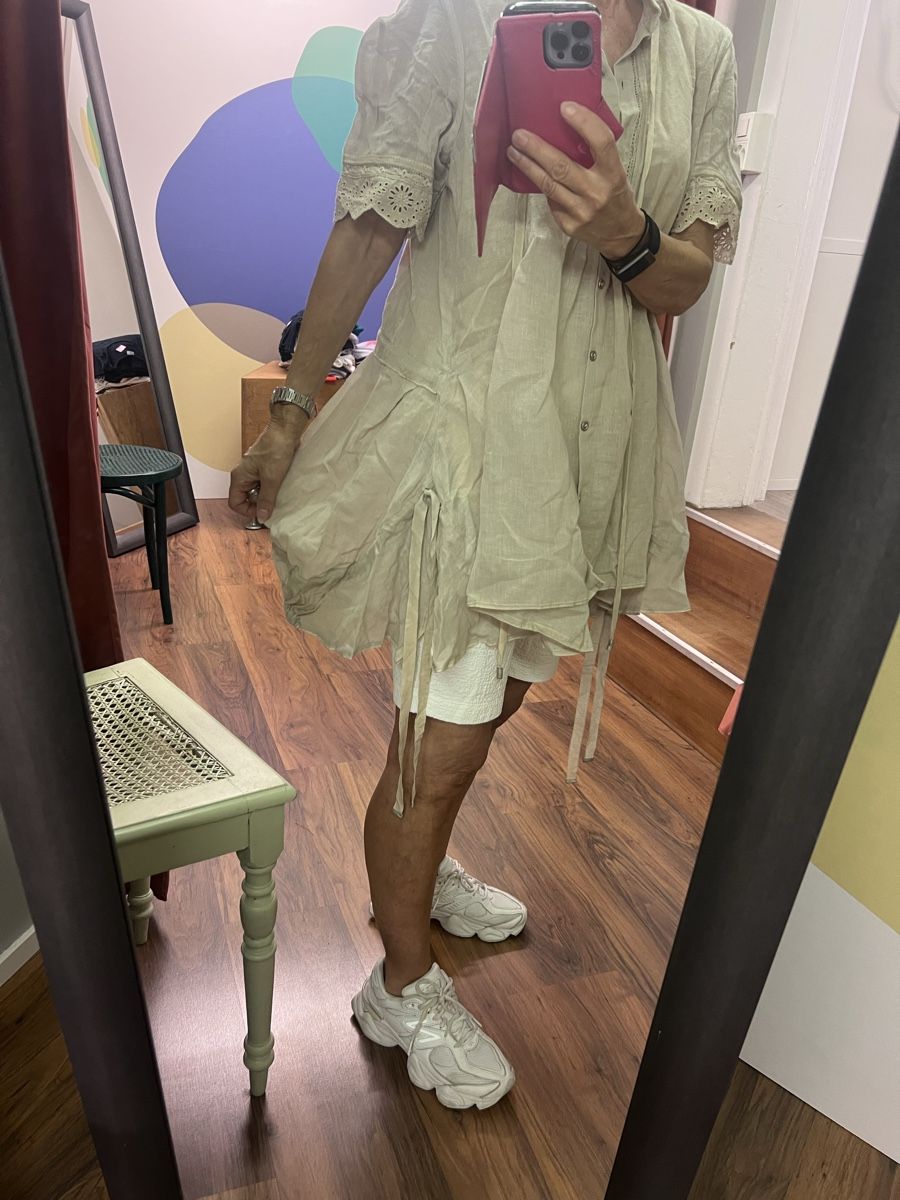Tuniche: Leinen Tunika Ghungroo neu beige one size – Nuovo e nell'imballaggio originale da Burgdorf venduto da puppennetz 3