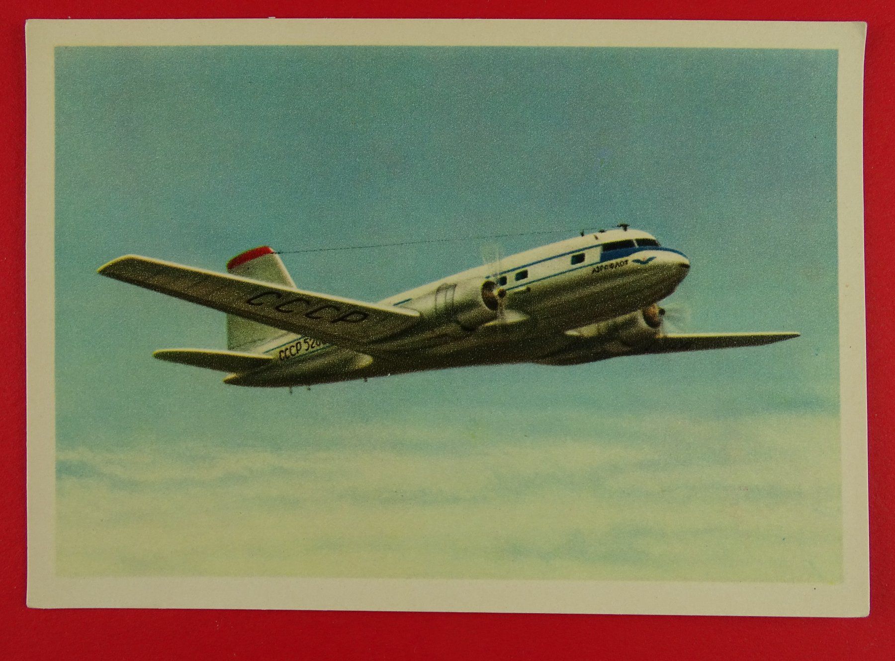 Cartoline postali: ILJUSCHIN 14 PASSAGIERFLUGZEUG – Usato da Grüningen venduto da Kartenlaube