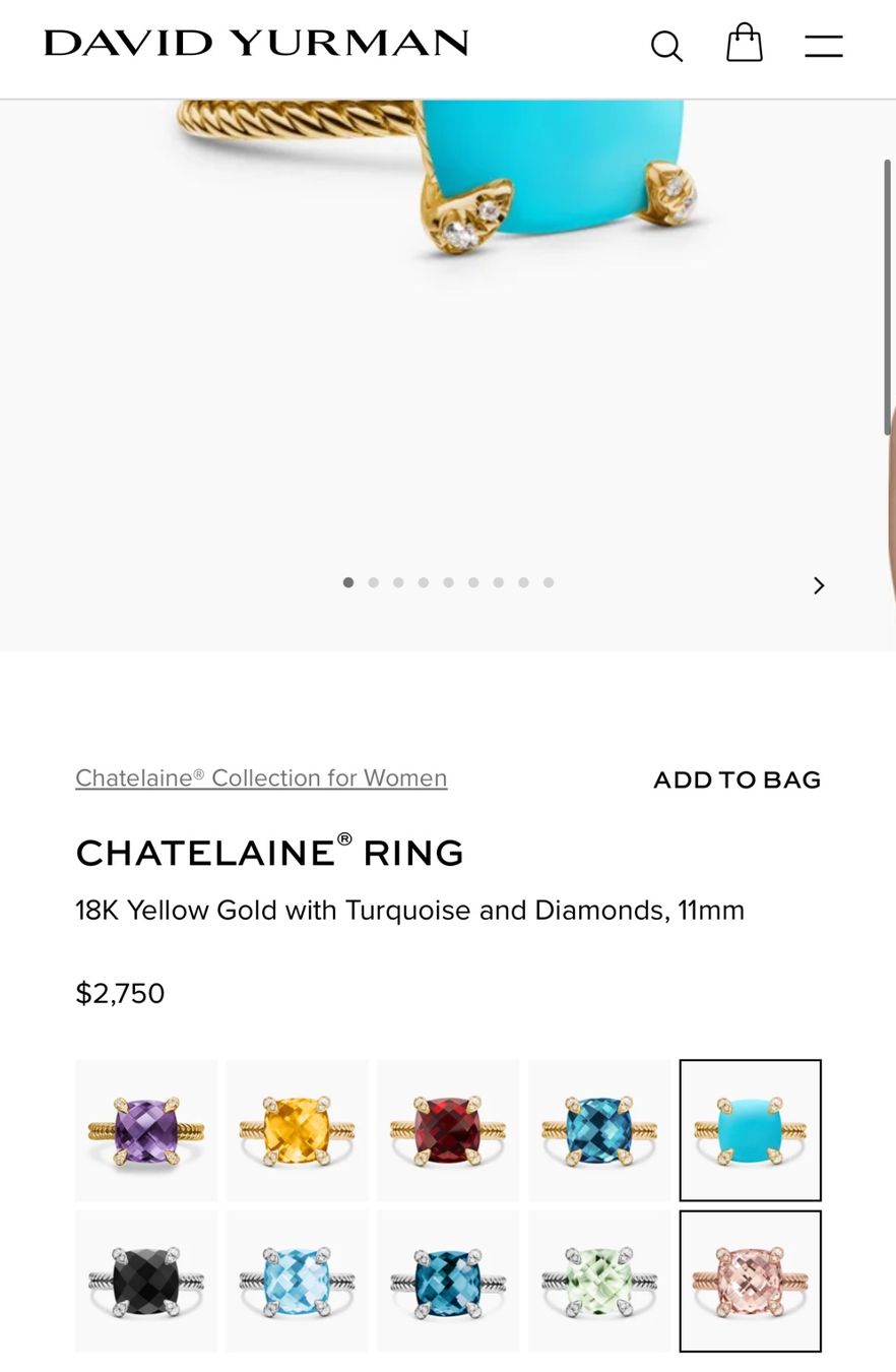 Anelli: David Yurman 18k Gold Crystophase Chatelaine ring – Usato da Nyon venduto da My_wardrobe 6