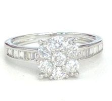 Diamantring: 750 Weissgold, 23 Diamanten 0.78ct H/SI, 2490.-