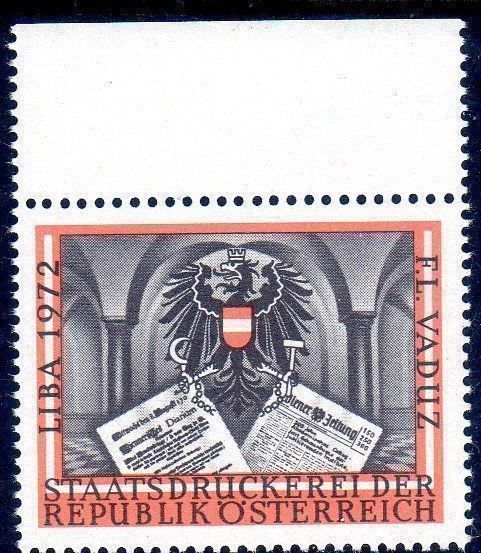 Tutti i francobolli: ÖSTERREICH VIGNETTE LIBA 1972 F.L. VADUZ – Nuovo (secondo la descrizione) da Losone venduto da EM2019